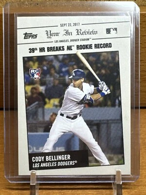 2017 TOPPS THROWBACK THURSDAY #171 CODY BELLINGER DODGERS RC Print Run 453 - Image 1 of 2