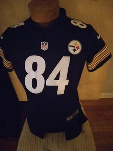 Antonio Brown #84 Pittsburgh Steelers Nike Youth L Black Football Jersey Sewn - Picture 1 of 6