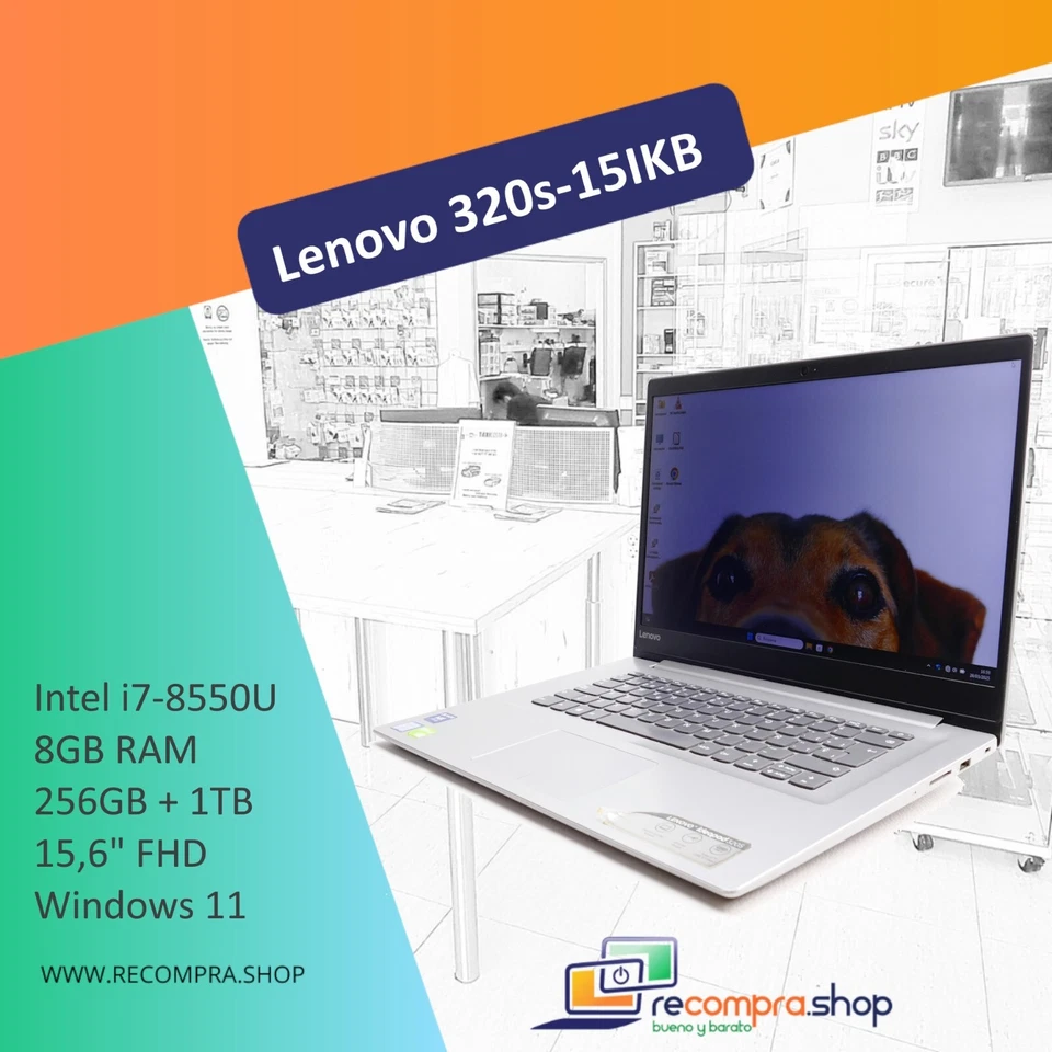 Lenovo IdeaPad 320s-15IKB - i7-8550U - 8GB - 256GB + 1TB - MX110 - 15,6" - W11 - Imagen 1 de 4