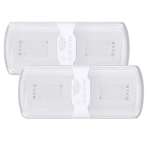 2pcs 12V RV Interior Lights RV LED Ceiling Double Dome Light with ON Off Switch - Picture 1 of 12
