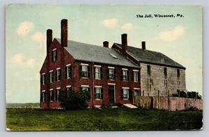 Postcard The Historic Jail Wiscasset Me Maine Exterior View Antique Posted 1921 - Picture 1 of 4