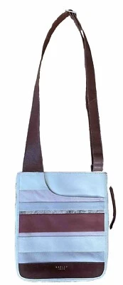 Radley London Caramel Stripe Metallic Pebbled Leather Crossbody Bag Purse NWOT - Image 1 of 4