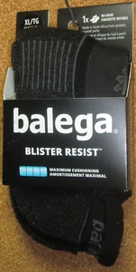 Balega Unisex Blister Resist No Show Running Socks, Size XL, Black - Picture 1 of 2