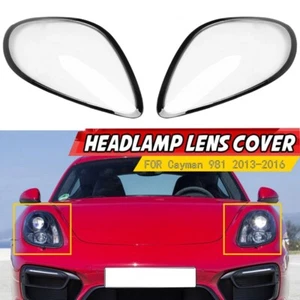 Headlight Lens For Porsche Boxster Cayman 981 Car Headlamp Cover 2014 2015 2016 - Picture 1 of 10