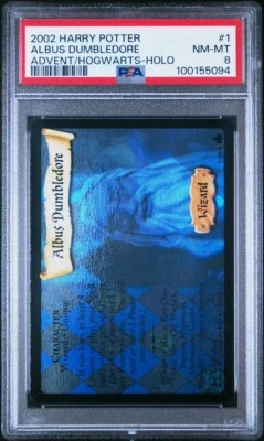 2002 Harry Potter Adventure at Hogwarts - Albus Dumbledore #1 HOLO PSA 8 - Image 1 of 2