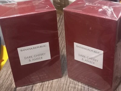  Banana Republic Dark Cherry Amber EDP Lot Of Two New Sealed Boxes! Each 2.5 Oz  - Image 1 of 4