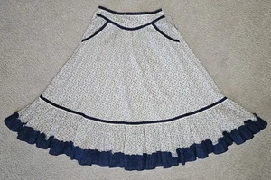 Vintage Gunne Sax Floral Jessica's Gunnies Midirock 26" Taillentaschen - Bild 1 von 5