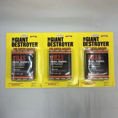 12 bombas de humo Atlas Giant Destroyer Kill Gophers topos ratas zorrillos (3-4 paquetes) Foto 1 de 2