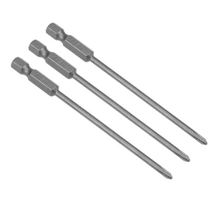 3 Stück 3 mm PH1 magnetische Schraubendreher-Bits, 1/4 Zoll Sechskantschaft 3,94 Zoll Länge S2 - Bild 1 von 4