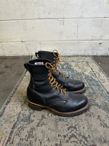 Botas PD Tuff Logger para Hombres 8.5 W Con Cordones Cuero Negro Suelas Vibram De Colección - Imagen 1 de 11