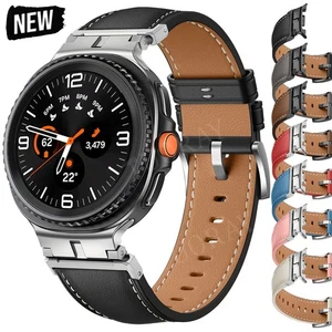 For Samsung Galaxy Watch 8/8 Classic 40/44/46mm Genuine Leather Wrist Band Strap - Picture 1 of 47