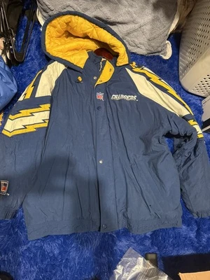 Chaqueta De Colección Starter Pro Line San Diego Chargers Hombres XL 90s Puffer Con Capucha NFL Foto 1 de 4