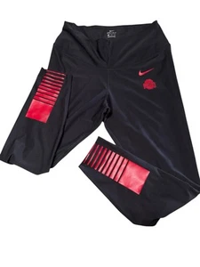 Nike OSU Ohio State Buckeyes Black Women's Size XXL 2XL Dri Fit Leggings - Picture 1 of 7