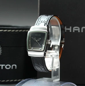 Full Set [Near MINT] Vintage HAMILTON Everest 6329 Black Quartz Damenuhr - Bild 1 von 11
