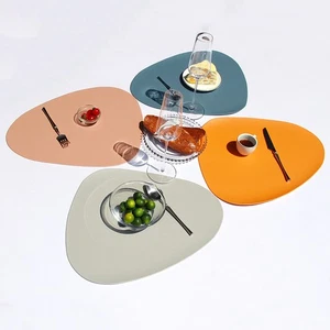 4 pcs Placemats Set Table Mats PU Leather Dining Washable Coasters Waterproof - Bild 1 von 9
