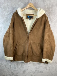 (r)elativity Jacket/ Faux Brown Suede Outer /Faux Soft Fur Lining / Women's Lg - Picture 1 of 9