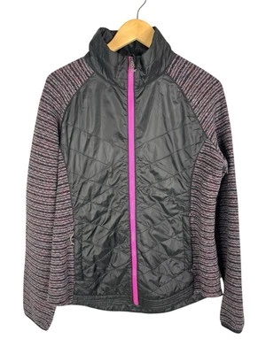 Chaqueta acolchada de mujer TITLE NINE negra púrpura manga de lana cuerpo cremallera completa XL Foto 1 de 4