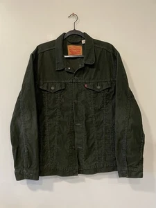 Levi’s Trucker Jacket Corduroy Mens Size 2XLarge Green - Picture 1 of 5
