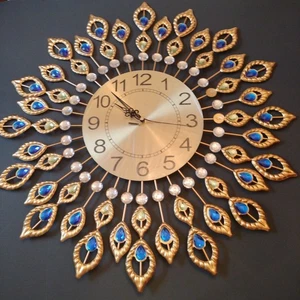 24,0 Zoll Gold große Wanduhren für Wohnzimmer Dekor, elegante 3D moderne Wand... - Bild 1 von 6