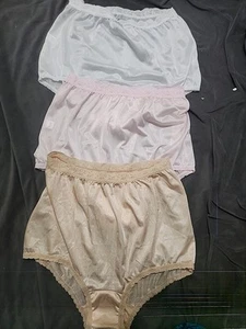 3 Pair CAROLE nylon Panty - Size 10 Brief Style  - Picture 1 of 3