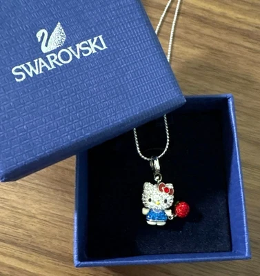 Swarovski 2012 Sanrio Hello Kitty Halskette Anhänger mit Box Originalware JP - Bild 1 von 4