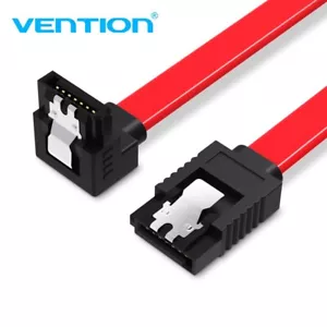 SATA Cable III 6Gbps 90 Right Angle Locking Serial ATA HDD SSD Data Lead 50cm - Picture 1 of 14