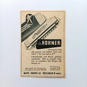 1954 Hohner Chromonica Harmonika Mundharmonika Werbung Werbeanzeige Reklame - Picture 1 of 1