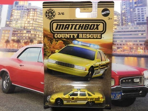 MATCHBOX COUNTY RESCUE CHEVY CAPRICE CLASSIC POLICE FIRE CHIEF 1:64 FREE SHIP - Picture 1 of 3