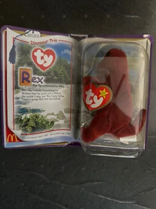 Teenie Beanie Baby "REX" der Tyrannosaurus Rex, McDonalds, mit Etikettfehlern - Bild 1 von 2