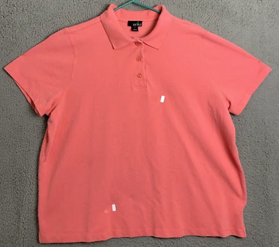 Erika рубашка-поло женщин короткий рукав кнопка воротник блузка верхний гольф розовый 1 X - Изображение 1 из 4