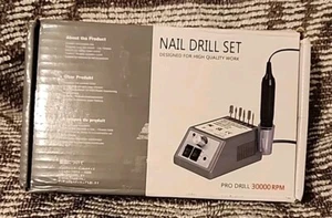 Nail Drill Set- Pro Drill 30000 RPM New Open Box Item TESTED - Picture 1 of 7