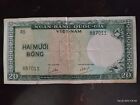 Dragon Watermark 1964 Vietnam 20 Twenty Dong Bank Note World Paper Currency