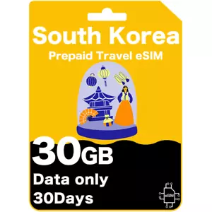 South Korea Prepaid Travel eSIM Card (Data Only) - Picture 1 of 11