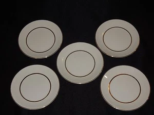 5 International Ironstone Symphony in Gold Salem England 6" Bread/Butter Plates - Picture 1 of 4