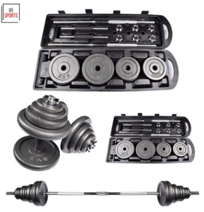 Adjustable Dumbbell Weight Barbell Set 50kg Cast Iron Home Gym Fitness Dumbell - Picture 1 of 6