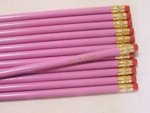 12 Round "LAVENDER" Personalized Pencils - Picture 1 of 1