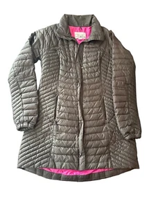 Piumino donna Eddie Bauer S nero cappotto midi piume d'oca minimalista Gorp - Foto 1 di 6