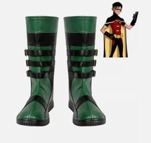 Scarpe Robin Justice League Stivali Cosplay Halloween - Foto 1 di 9