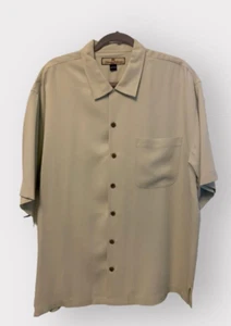 Tommy Bahama Seidenhemd Herren Large hellgrün Knopfleiste - Bild 1 von 6