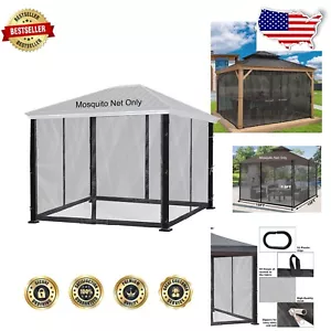 Adaptable 10x10 Mosquito Netting for Gazebos - Easy Install with Durable O-Rings - Picture 1 of 8