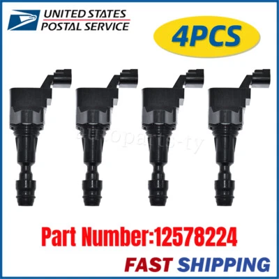 Упаковка из 4 катушек зажигания для Chevy Cobalt Equinox Pontiac G4 G5 G6 12578224 - Изображение 1 из 4