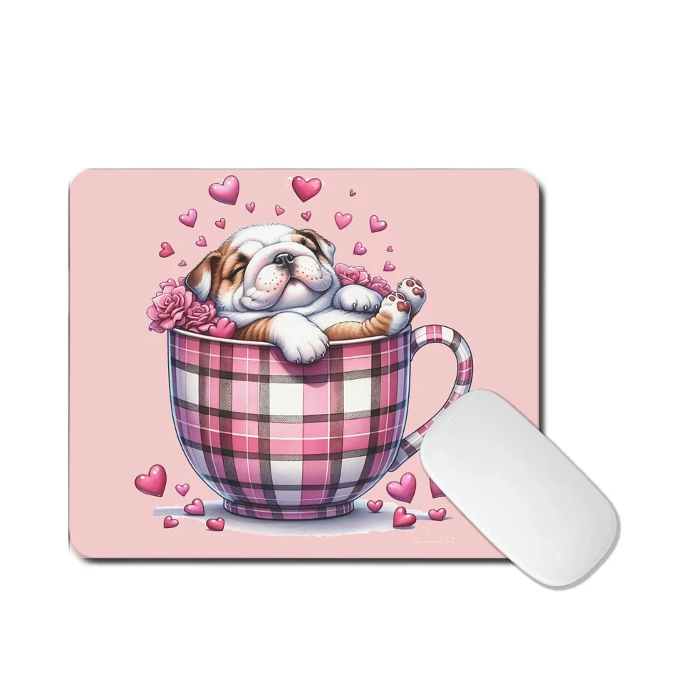 Pink Balloons Dog Mouse Pad for Home Office Gaming Working Desk Computer Desktop - Image 1 of 1