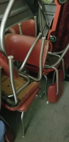Vintage Mid Century Dining Kitchen Chairs Quantity 6 AS IS Cover