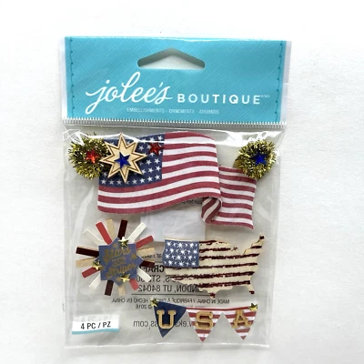 Jolee's Boutique American Flag Stickers 4th of July Patriotic Scrapbooking - Image 1 of 4