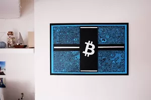 Modernes Krypto-Gemälde - BTC 1# - WIRD IN 14 TAGEN GEFERTIGT UND GELIEFERT! - Bild 1 von 2