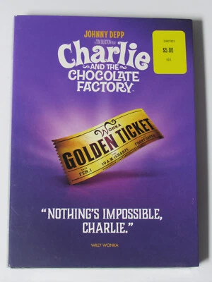 Charlie and the Chocolate Factory NEW Johnny Depp DVD Willy Wonka Slipcover FREE - Image 1 of 3