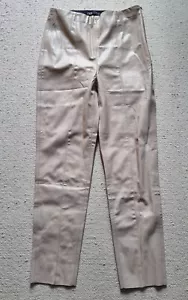 Zara Hose Gr L creme hell beige - Leder Optik 100% Polyurethan - Frühling Herbst - Bild 1 von 10