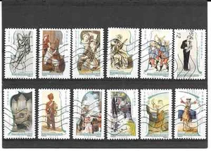 France 2010 Art The Music Complete Series Of 12 Self-Adhesive Stamps Canceled - Picture 1 of 1