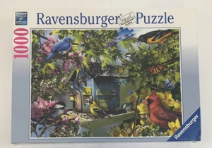 Ravensburger 1000 Pc Jigsaw Puzzle “Time For Lunch” Birds At Feeder Lori Schory - Picture 1 of 4