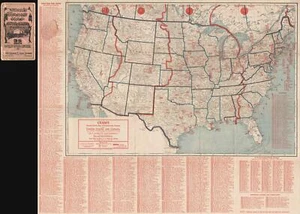1924 Cram Radio Map of the United States and Canada - Picture 1 of 1